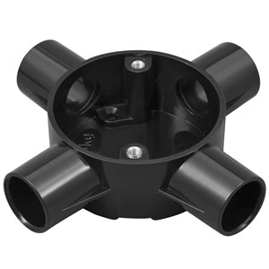 MT 2MRB6BK 4 Way Circular Box 20mm Black