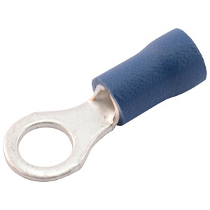 SWA 53BER Ring Terminal<BR> 1.5-2.5mm Blue Insulated 5.3mm Stud Hole<BR> (Pack Qty 100)