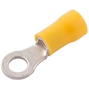 SWA 53YER Ring Terminal<BR> 4-6mm Yellow Insulated 5.3mm Stud Hole<BR> (Pack Qty 100)