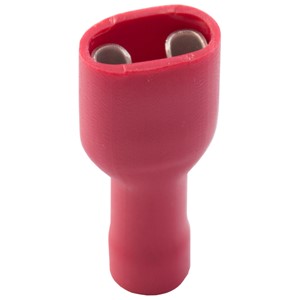 SWA 63RFPT Female Push-On Terminal<BR> 0.5-1.5mm Red Insulated 6.3x0.8mm (Pack Qty 100)