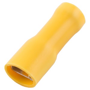 SWA 63YFPT Female Push-On Terminal<BR> 4-6mm Yellow insulated 6.3x0.8mm (Pack Qty 100)