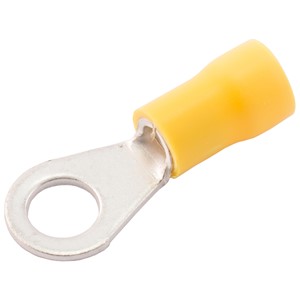 SWA 85YER Ring Terminal<BR> 4-6mm Yellow Insulated 8.5mm Stud Hole<BR> (Pack Qty 100)
