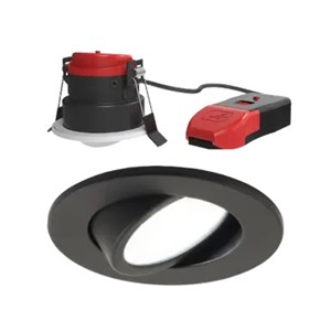 Ansell APRIPG/1/BLK Prism Pro CCT Fire Rated Gimbal Dual Wattage Black