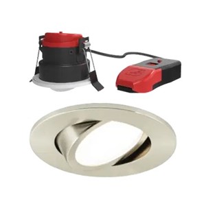 Ansell APRIPG/1/SC Prism Pro CCT Fire Rated Gimbal Dual Wattage Satin Chrome