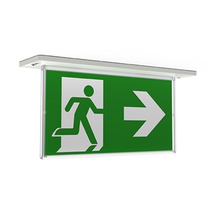 Ansell ARAZLED/LI/3M/DA Razzo Lithium Recessed Exit Sign Maintained / Non-Maintained White