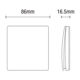 Forum CUL-40031-65 1Gang Kinetic Wall Switch White