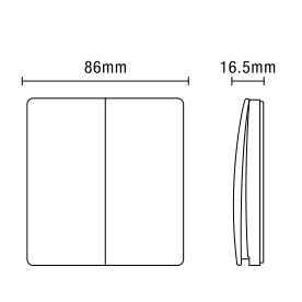 Forum CUL-40033-65 2Gang Kinetic Wall Switch White