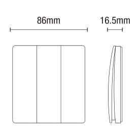 Forum CUL-40035-65 3Gang Kinetic Wall Switch White