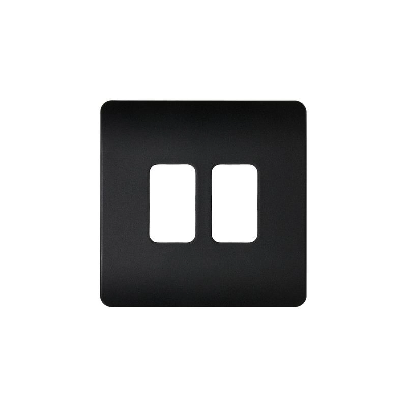 Forum CUL-42502 2Gang Kinetic Grid Frame Black