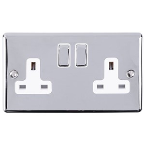 Eurolite EN2SOPCW Swd Socket 2G DP 13A