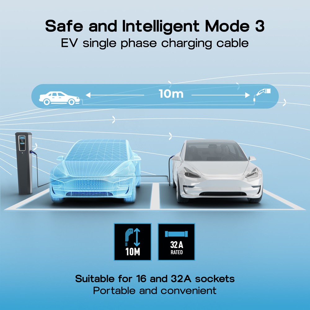 BG EVC223210SL-01<BR> EV Charging Cable 10m