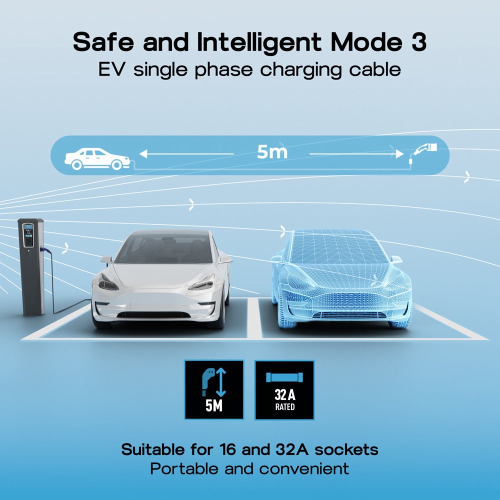 BG EVC22325SL-01<BR> EV Charging Cable 5m