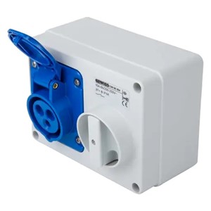 Gewiss GW66004<BR> Switched Socket<BR> 16A 230V 2P+E