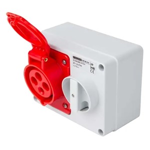 Gewiss GW66019<BR> Switched Socket<BR> 32A 415V 3P+E