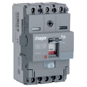 Hager HDA100U<BR> MCCB TP 100A 18kA