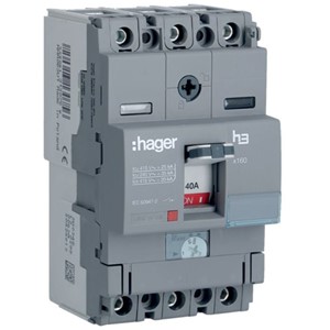 Hager HHA040U<BR> MCCB TP 40A 25kA