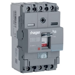 Hager HHA080U<BR> MCCB TP 80A 25kA