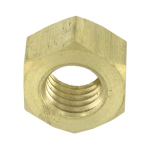 Deligo IBN10<BR> Hexagon Full Nut M10 Brass