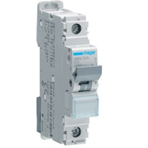 Hager NBN132A<BR> MCB SP Type B 32A 10kA