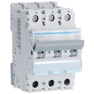 Hager NBN325A<BR> MCB TP Type B 25A 10kA