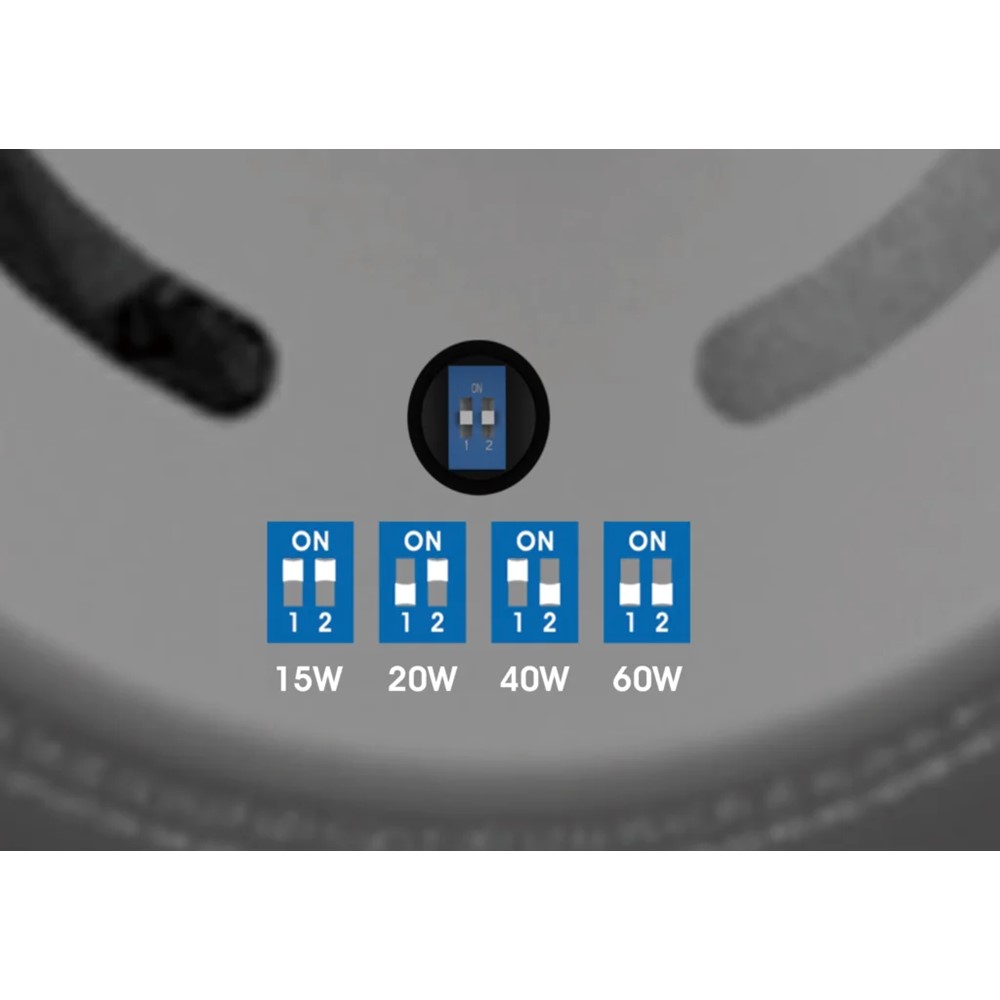 Kosnic NIM60-SCT/DA Nimbo circular highbay 15/25/40/60W 3000K/4000K<BR> DALI Compatible<BR> with PC Shade