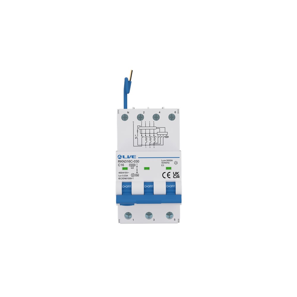 Liveelec RKN332B-030<BR>TP+N RCBO B 32A 30mA