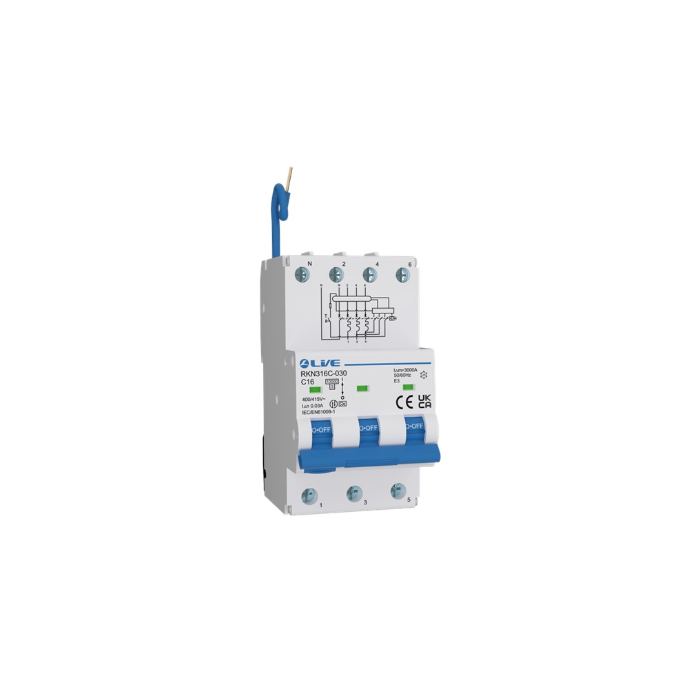 Liveelec RKN340B-030<BR>TP+N RCBO B 40A 30mA