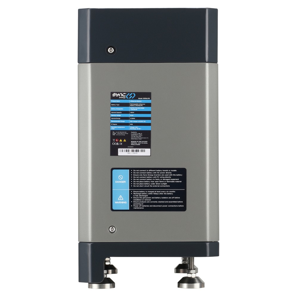 Store excess solar energy efficiently with the Sync Energy Flow 5.1kW Battery SE1BL51S. Reduce energy bills, maximise self-consumption, and enjoy reliable, smart home energy storage.