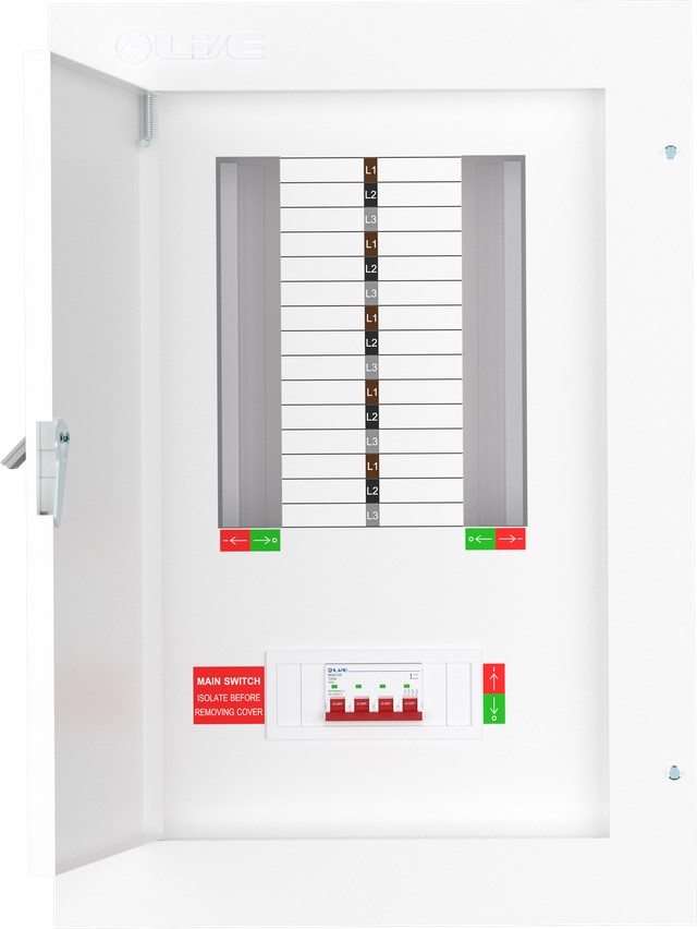 Liveelec TPN08-125 <BR>Distribution Board TP&N<BR> 8 Ways