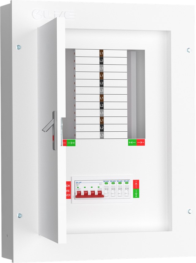 Liveelec TPN08-125S <BR>Distribution Board TP&N<BR> 8 Ways Surge Protected
