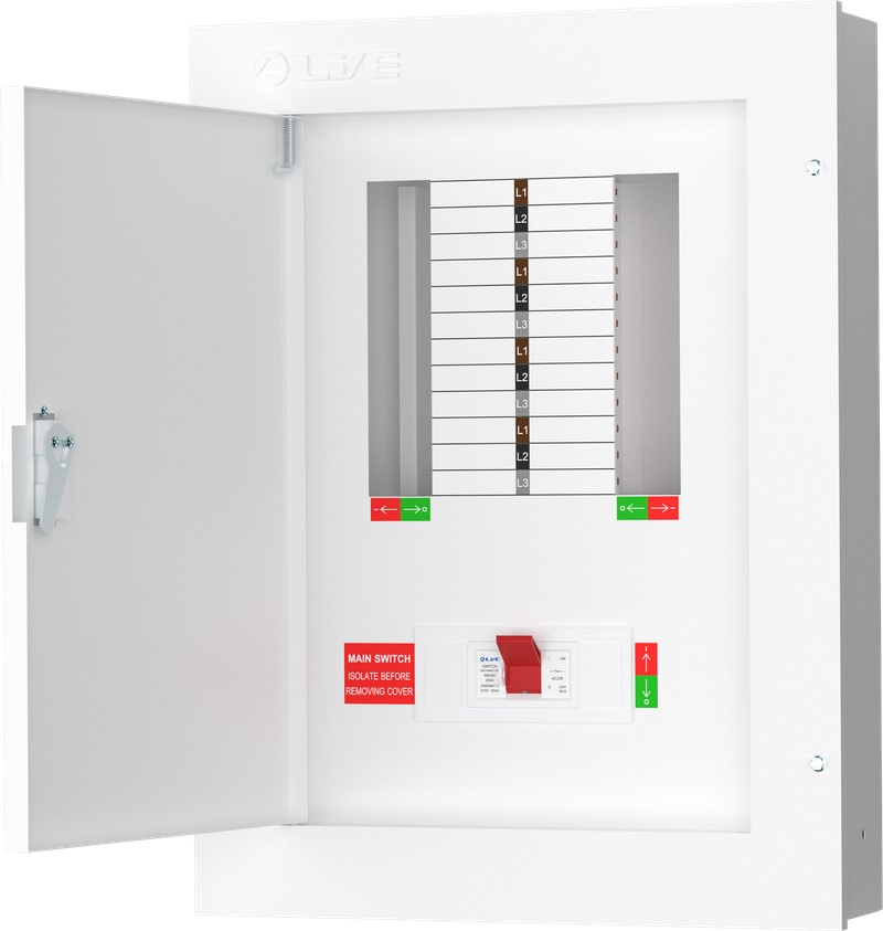 Liveelec TPN08-250<BR> Distribution Board TP&N<BR> 8 Ways
