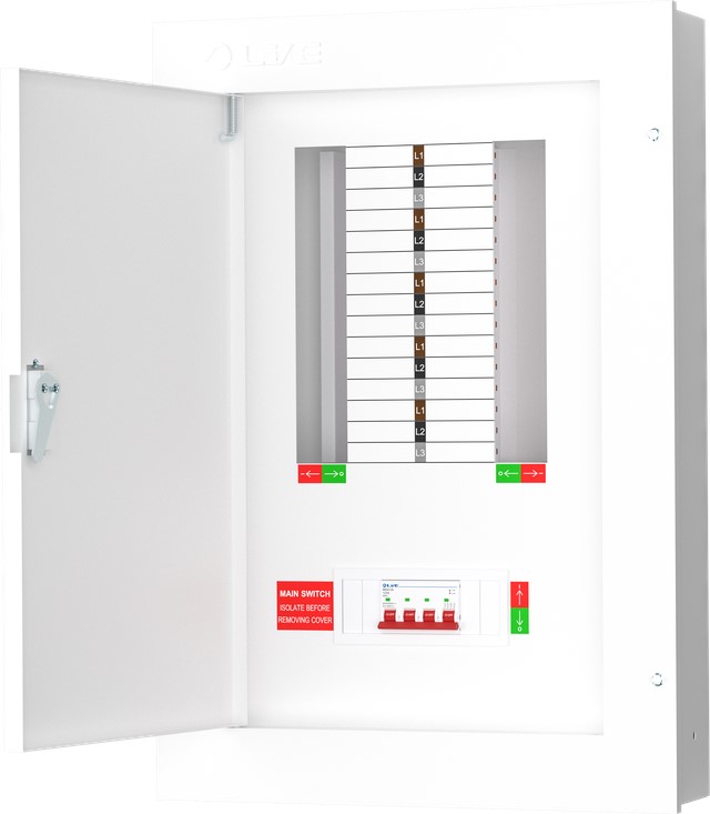 Liveelec TPN10-125 <BR>Distribution Board TP&N<BR> 10 Ways