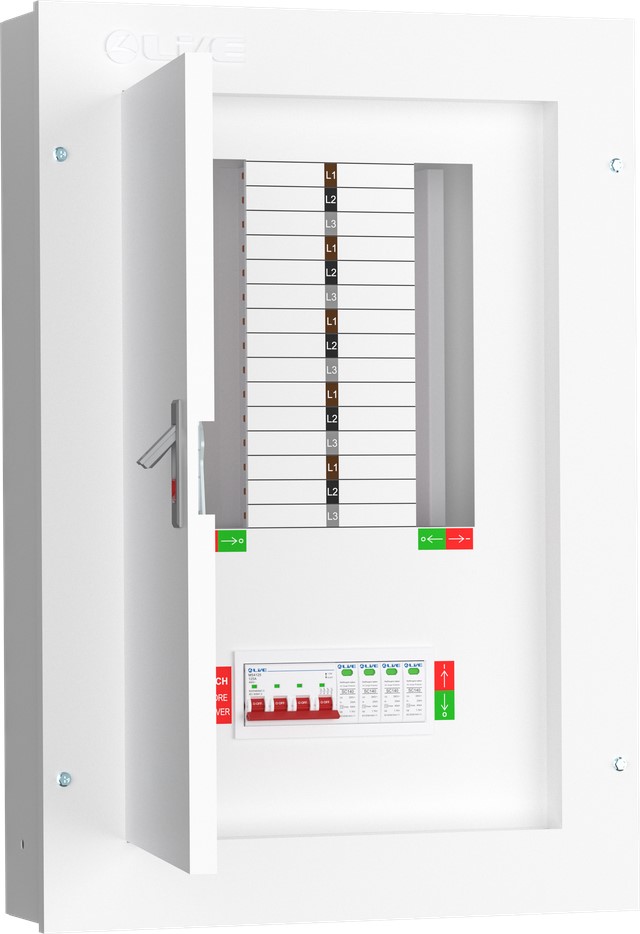 Liveelec TPN10-125S<BR> Distribution Board TP&N<BR> 10 Ways Surge Protected