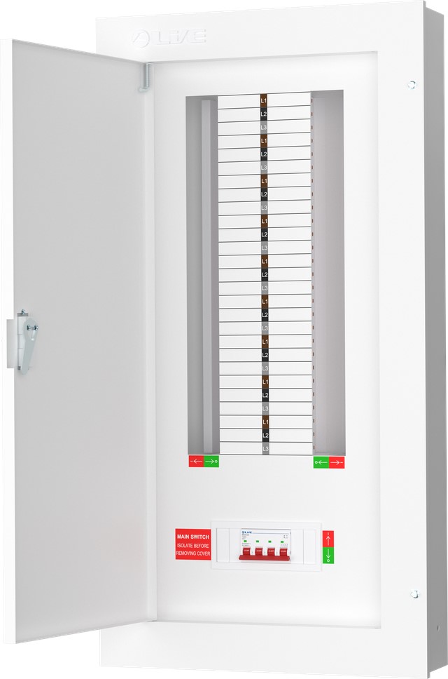 Liveelec TPN18-125 <BR>Distribution Board TP&N<BR>18 Ways