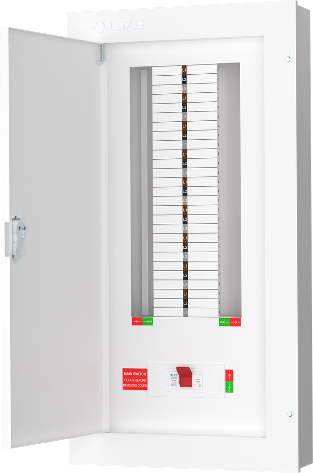 Liveelec TPN18-250<BR> Distribution Board TP&N<BR> 18 Ways