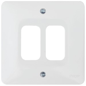 Hager WMGP2 Grid Frontplate 2G Moulded