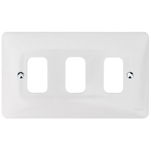 Hager WMGP3 Grid Frontplate 3G Moulded
